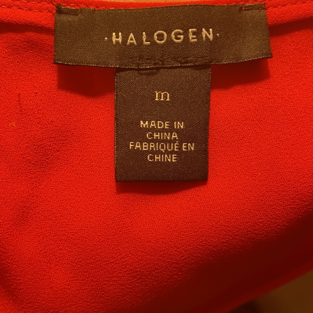 Red Halogen Ruffle Top Size Medium - Picture 7 of 9